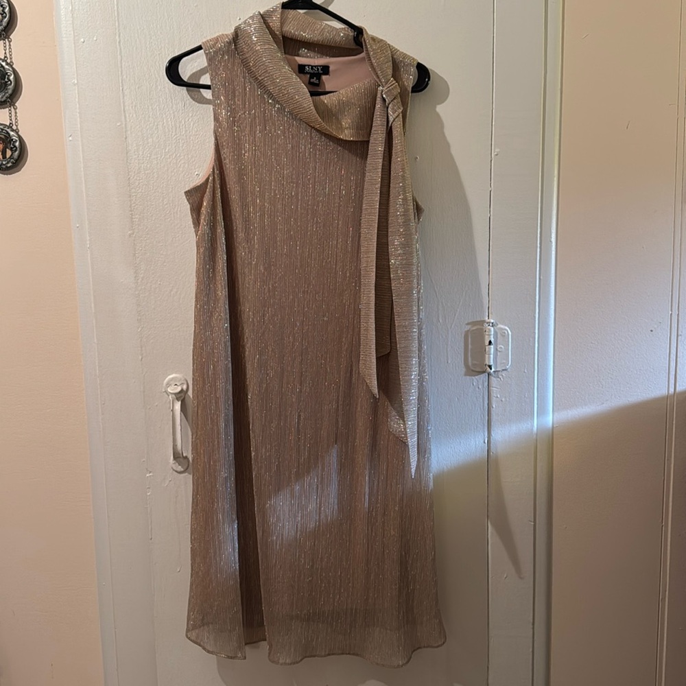 Gold holiday dress